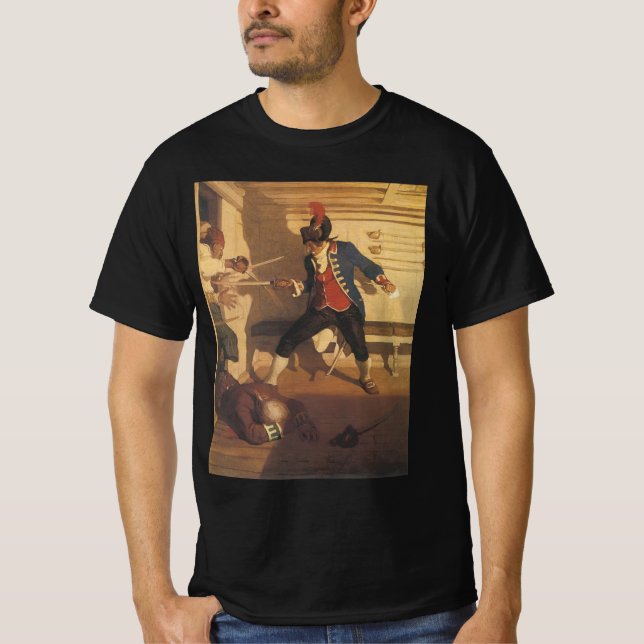 Vintager Piratenkapitän, Schwertkampf von NC Wyeth T-Shirt (Vorderseite)