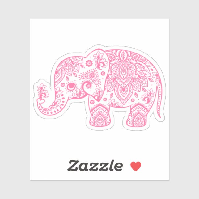 Vintager Pisley-Elefant Aufkleber (Blatt)