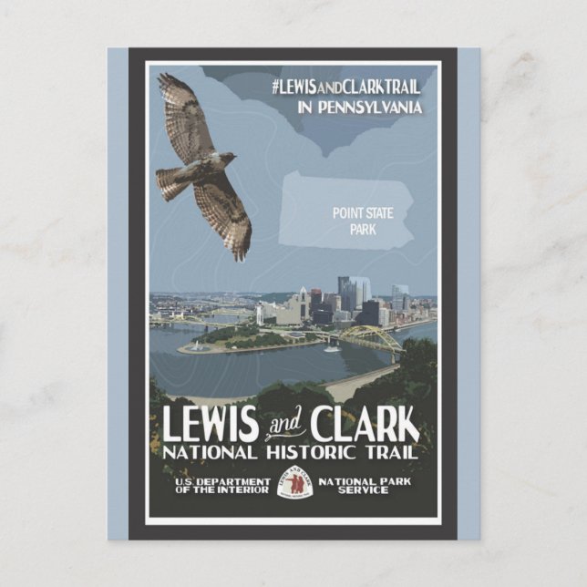 Vintager Pittsburgh Pennsylvania Nationalpark Postkarte (Vorderseite)