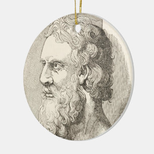 Vintager Plato die Philosophen-Illustration Keramik Ornament