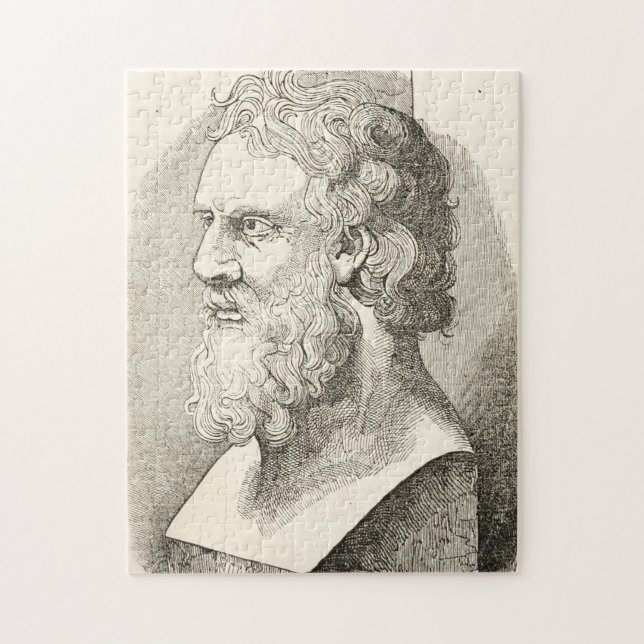 Vintager Plato die Philosophen-Illustration Puzzle (Vertikal)