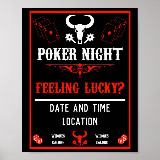 Vintager Poker Night Poster (Vorne)