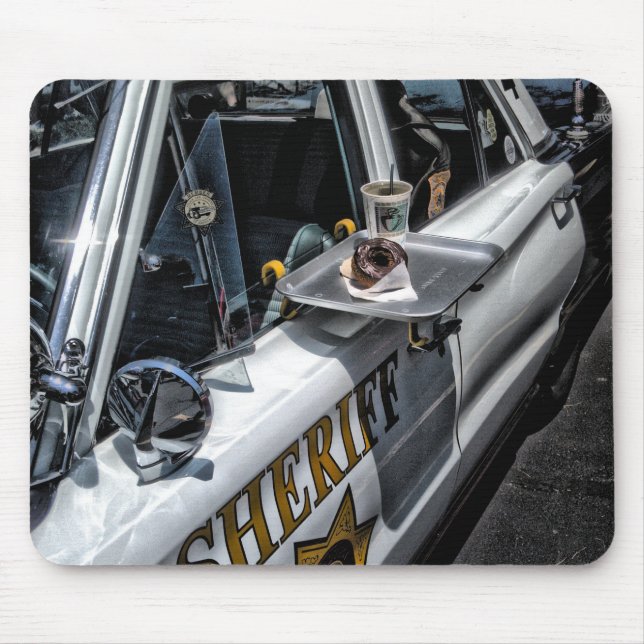 Vintager Polizeiwagen Mousepad (Vorne)