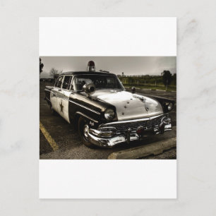 Vintager Polizeiwagen Postkarte