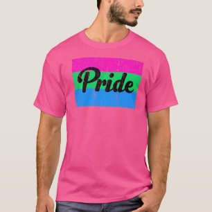 Vintager polysexueller Gay Pride Regenbogen Word T-Shirt