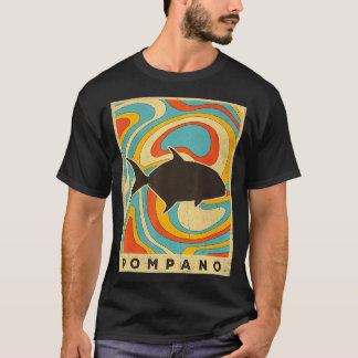Vintager Pompano Fisch Lover Animal Retro Stil T-Shirt