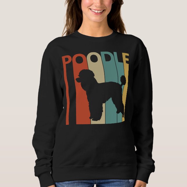 Vintager Poodle Hund Sweatshirt (Vorderseite)