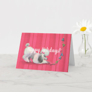 Vintager Poodle-Wildlederhund Karte