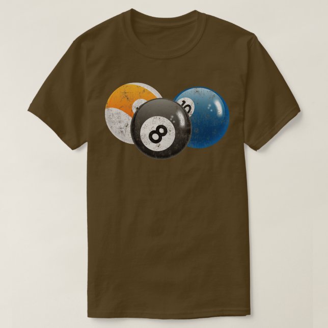 Vintager Pool Billiard T-Shirt (Design vorne)