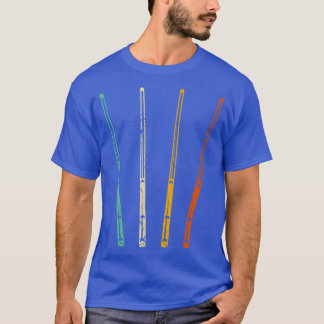 Vintager Pool Cue Billiards Zubehör Retro T-Shirt
