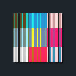 Vintager Pop Art Colorful Stripes Muster #3 Leinwa Leinwanddruck<br><div class="desc">Vintager Pop Art Colorado Muster bemalten Leinwand</div>
