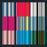 Vintager Pop Art Colorful Stripes Muster #3 Poster<br><div class="desc">Vintager Pop Art Colorado Streifen Muster Plakat</div>