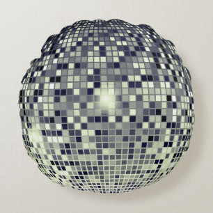 Vintager Pop Art Diskothek - Retro Art Rundes Kissen