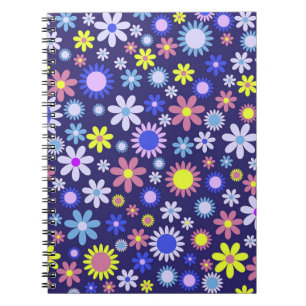 Vintager Pop Art Style Daisy Blume Muster Notizblock
