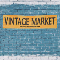 Vintager Pop auf dem Markt Mit Retro-Strahlen