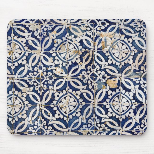 Vintager Portugiese Azulejo Mousepad (Vorne)