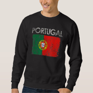 Vintager portugiesischer Flaggenpreis Sweatshirt