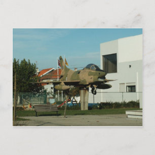 Vintager portugiesischer Kampfjet Postkarte