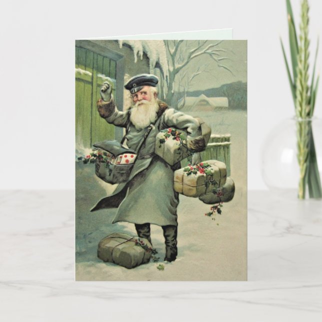 Vintager Postmann Weihnachten (Vorderseite)