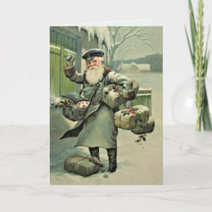 Vintager Postmann Weihnachten