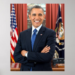 Vintager Präsident Barack Obama Portrait Poster