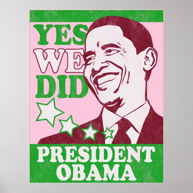 Vintager Präsident Obama Poster (Vorne)