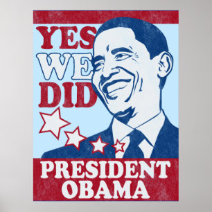 Vintager Präsident Obama Poster