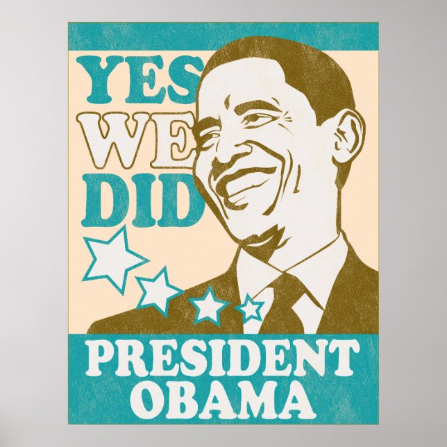 Vintager Präsident Obama Poster (Vorne)