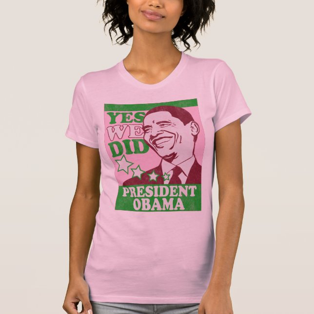 Vintager Präsident Obama T-Shirt (Vorderseite)
