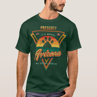 Vintager Prescott Arizona Die Geschichte beginnt T-Shirt