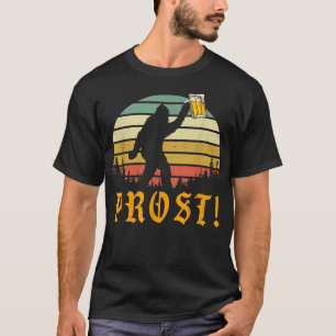 Vintager PROST! Bigfoot Yeti Drinking Beer German T-Shirt