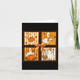 Vintager Pumpkin Latte Albern Gänse Coquette Bow T Karte