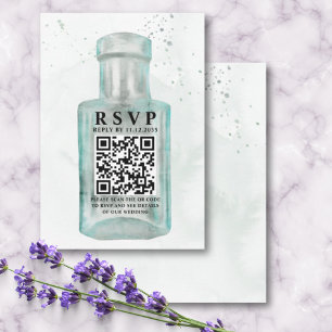 Vintager QR-Code HochzeitsrSVP RSVP Karte