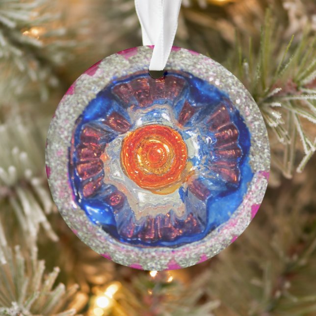 Vintager Quecksilber-Glass Weihnachtsballkosmos Ornament (Baum)