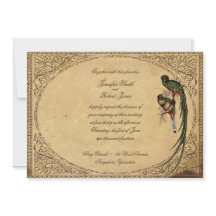 Vintager Quetzal Bird Elegante Hochzeit Einladung