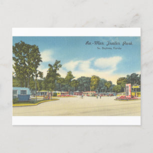 Vintager Ra-Mar Trailer Park Daytona Florida Postkarte