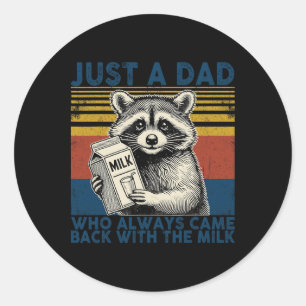 Vintager Racoon nur ein Vater, der immer wieder mi Runder Aufkleber