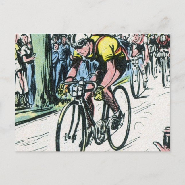 Vintager Raddruck Postkarte (Vorderseite)
