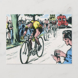 Vintager Raddruck Postkarte
