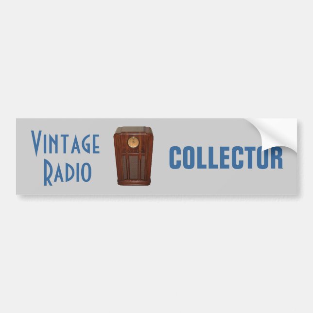 VINTAGER RADIO-Autoaufkleber Autoaufkleber (Vorne)