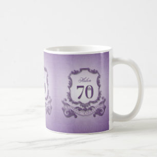 Vintager Rahmen-70. Geburtstags-Feier-Tasse Tasse