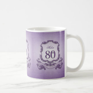 Vintager Rahmen-80. Geburtstags-Feier-Tasse Kaffeetasse
