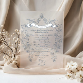 Vintager Rahmen Chinoiserie Babydusche Acryleinladungen