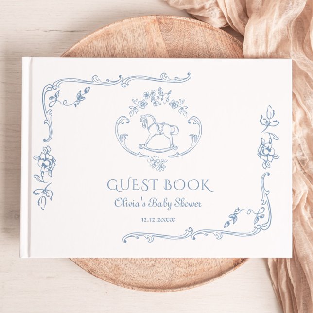 Vintager Rahmen Chinoiserie Babydusche Gästebuch (Von Creator hochgeladen)