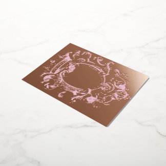 Vintager Rahmen Folie Einladungspostkarte