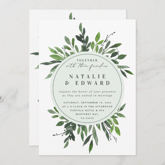 Vintager Rahmen Foto Hochzeitseinladung. Einladung (Vorne/Hinten)