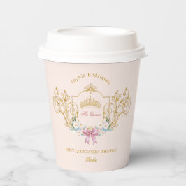 Vintager Rahmen für die Quinceanera-Klasse Pappbecher