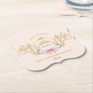 Vintager Rahmen für die Quinceanera-Klasse Untersetzer
