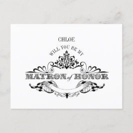 Vintager Rahmen für meine Ehrenkarte Einladungspostkarte