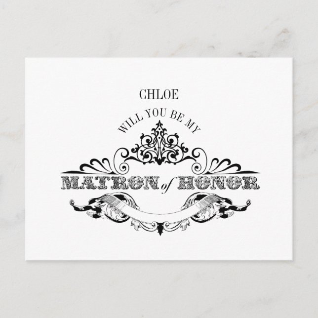 Vintager Rahmen für meine Ehrenkarte Einladungspostkarte (Vorderseite)